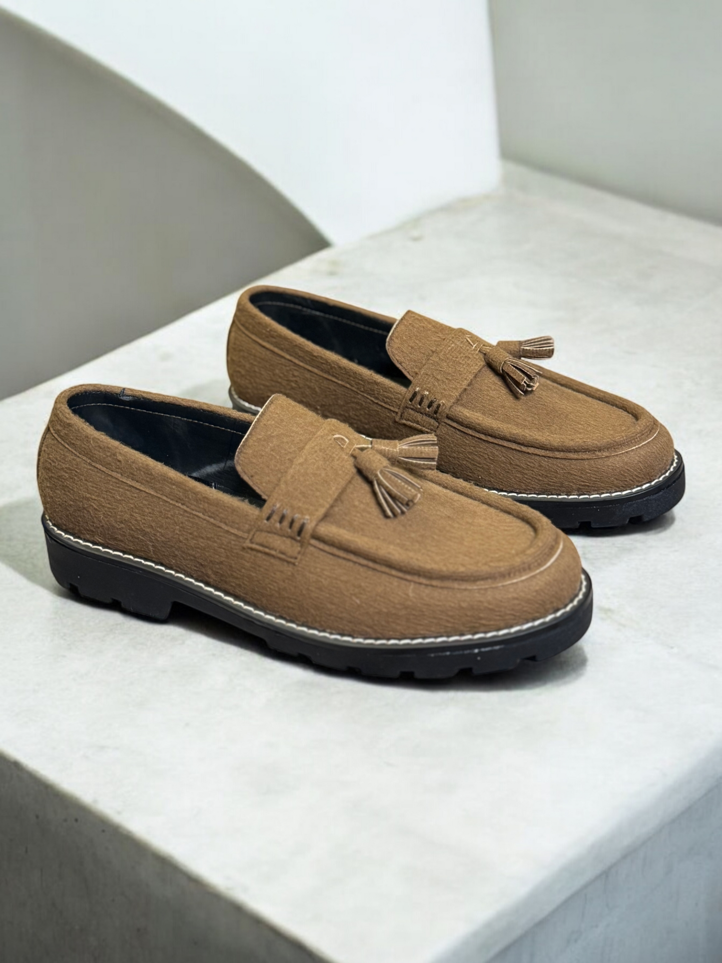 Brown Suede Loafers