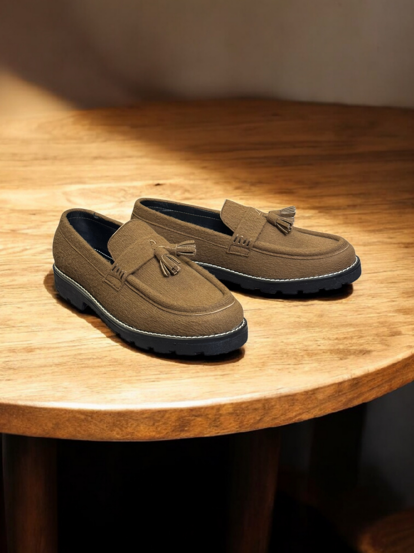 Brown Suede Loafers